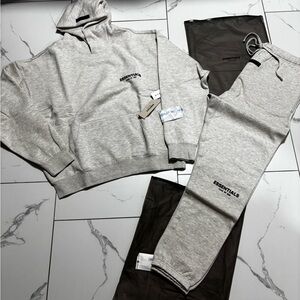 Essentials Light Gray Hoodie and Joggers Set